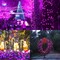 33ft 100 LED Black Wire Fairy Lights with 29V Safe Adaptor, 8 Lighting Mode, Waterproof (Purple)